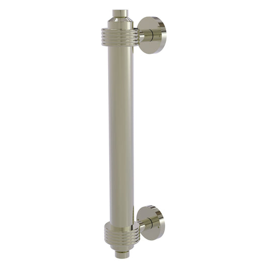Allied Brass 403G 8" x 1.5" Polished Nickel Solid Brass Door Pull With Grooved Accents
