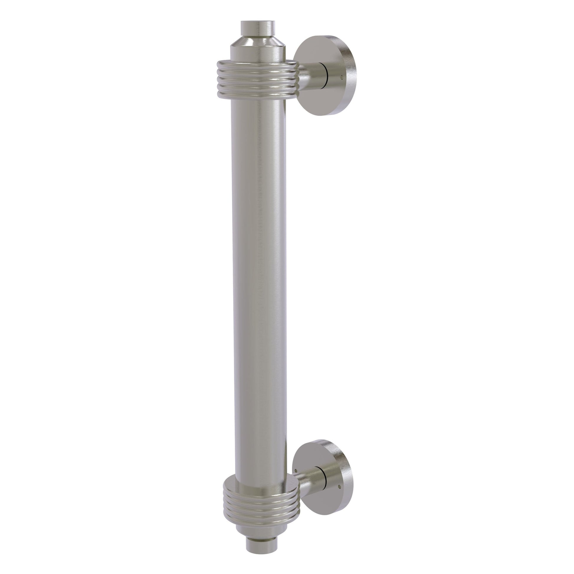 Allied Brass 403G 8" x 1.5" Satin Nickel Solid Brass Door Pull With Grooved Accents