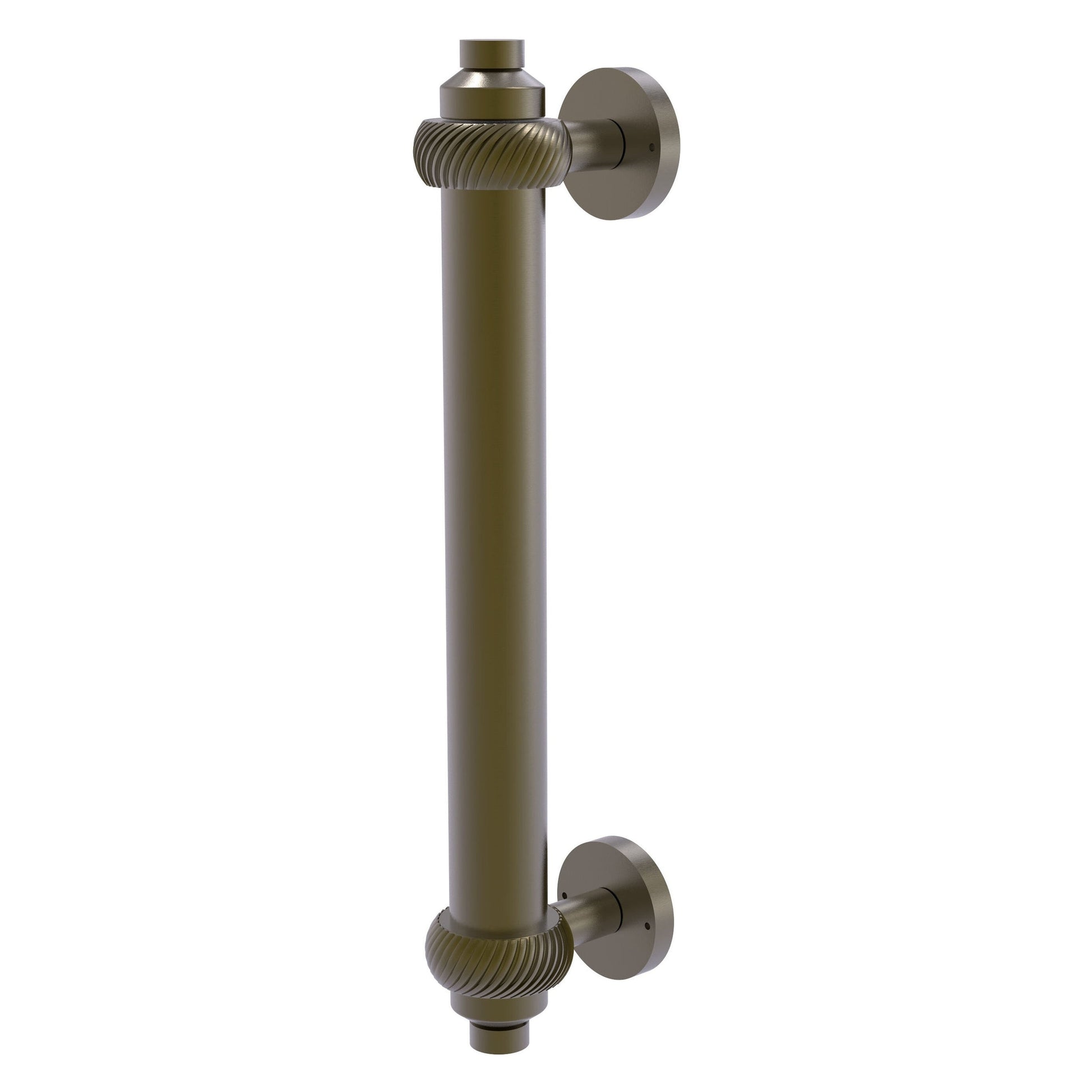 Allied Brass 403T 8" x 1.5" Antique Brass Solid Brass Door Pull With Twisted Accents