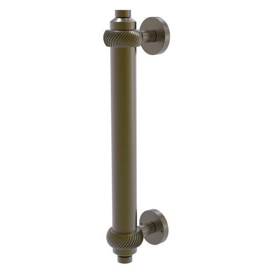 Allied Brass 403T 8" x 1.5" Antique Brass Solid Brass Door Pull With Twisted Accents
