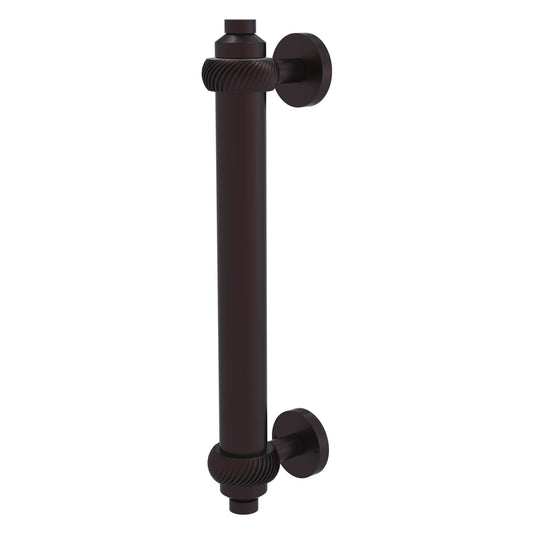 Allied Brass 403T 8" x 1.5" Antique Bronze Solid Brass Door Pull With Twisted Accents