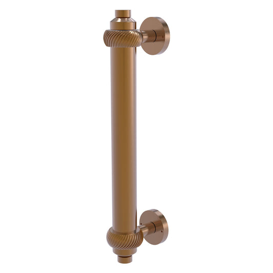 Allied Brass 403T 8" x 1.5" Brushed Bronze Solid Brass Door Pull With Twisted Accents
