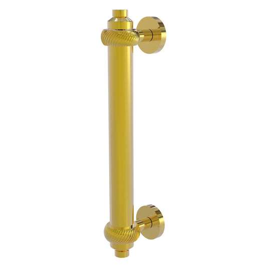 Allied Brass 403T 8" x 1.5" Polished Brass Solid Brass Door Pull With Twisted Accents