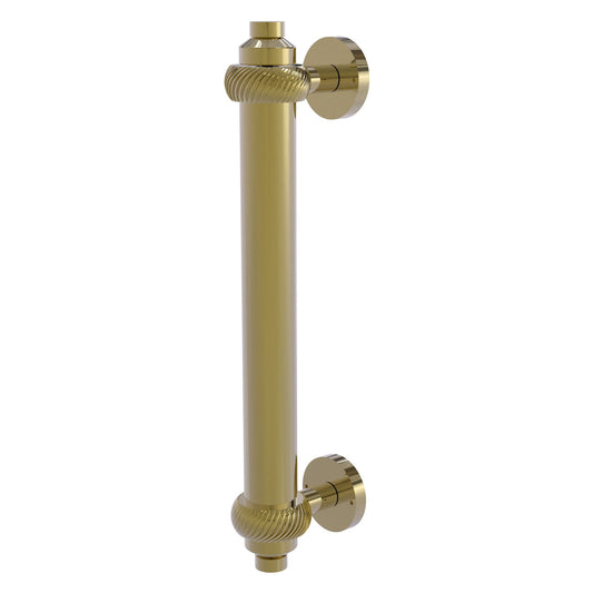 Allied Brass 403T 8" x 1.5" Unlacquered Brass Solid Brass Door Pull With Twisted Accents