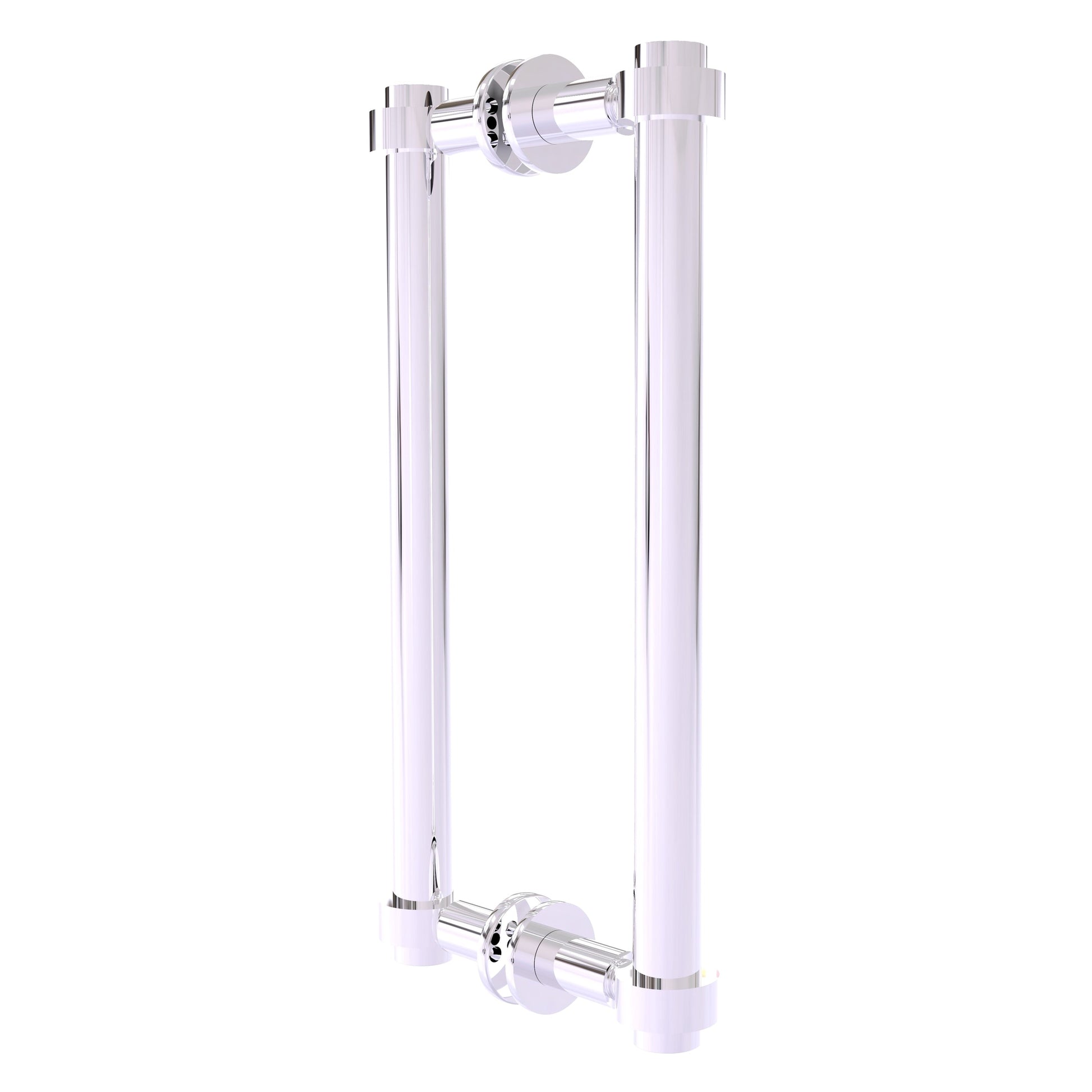 Allied Brass 404-12BB 13.4" x 7.2" Polished Chrome Solid Brass Back-to-Back Shower Door Pull