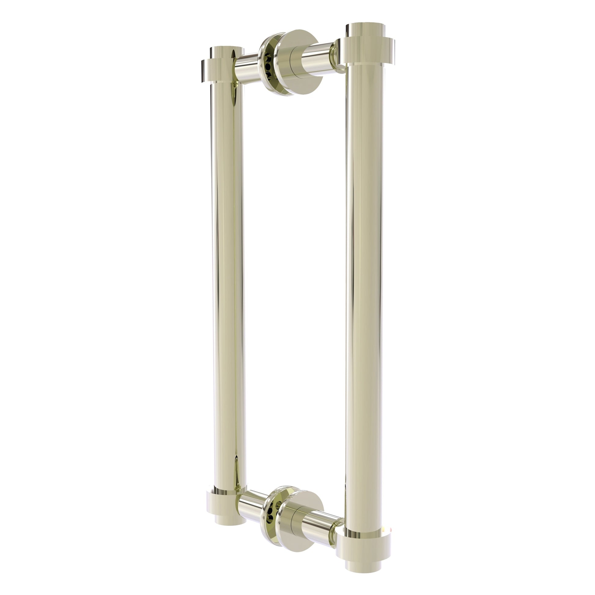 Allied Brass 404-12BB 13.4" x 7.2" Polished Nickel Solid Brass Back-to-Back Shower Door Pull