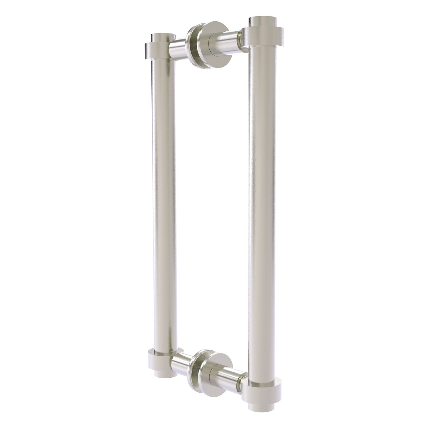 Allied Brass 404-12BB 13.4" x 7.2" Satin Nickel Solid Brass Back-to-Back Shower Door Pull