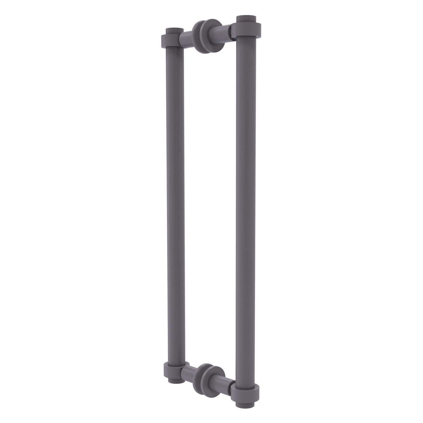Allied Brass 404-18BB 19.4" x 7.2" Matte Gray Solid Brass Back-to-Back Shower Door Pull