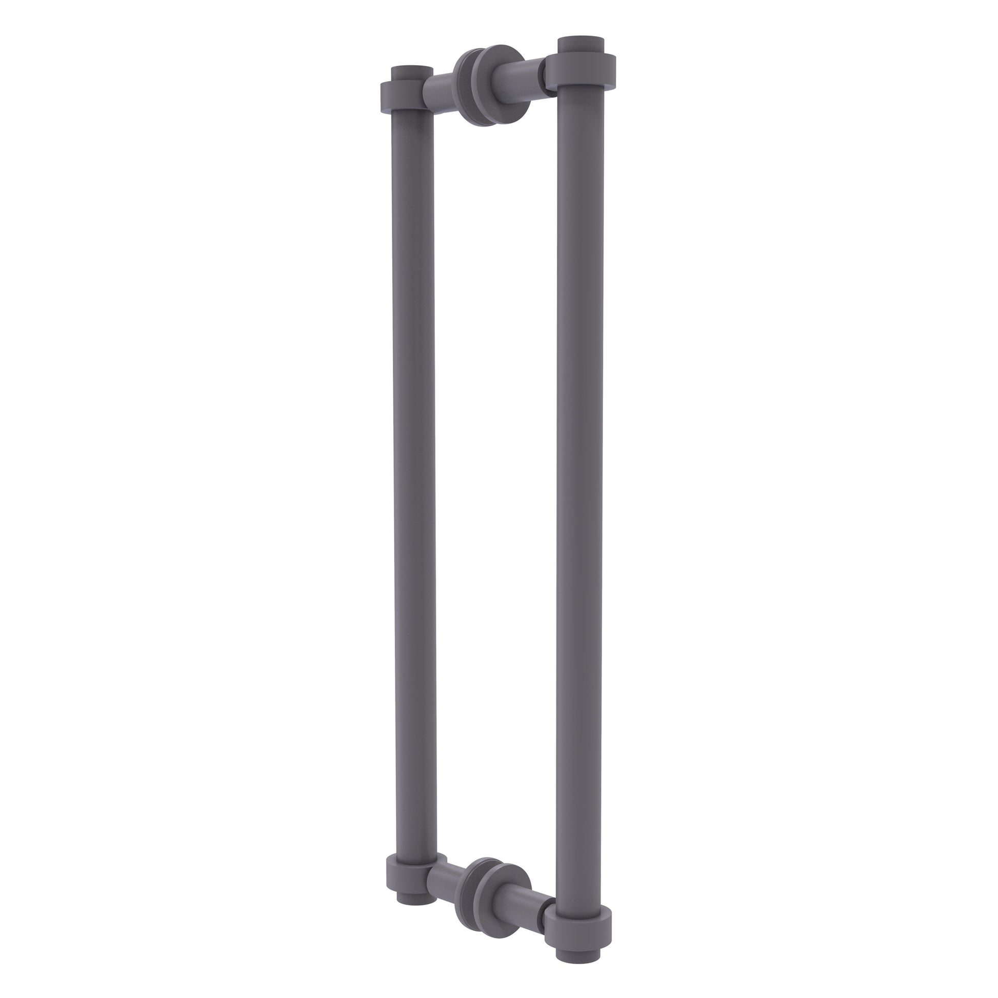 Allied Brass 404-18BB 19.4" x 7.2" Matte Gray Solid Brass Back-to-Back Shower Door Pull