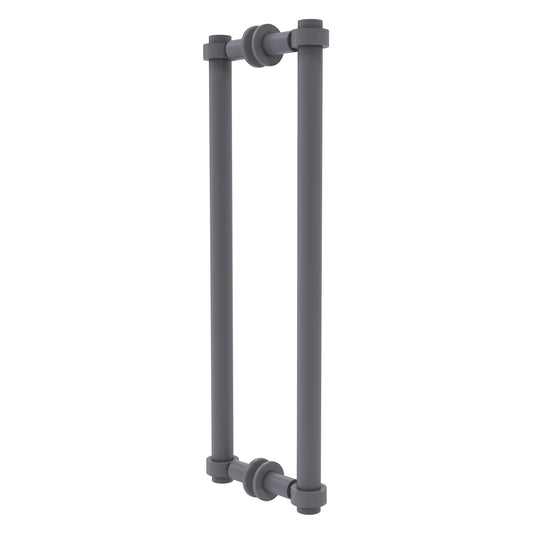 Allied Brass 404-18BB 19.4" x 7.2" Matte Gray Solid Brass Back-to-Back Shower Door Pull
