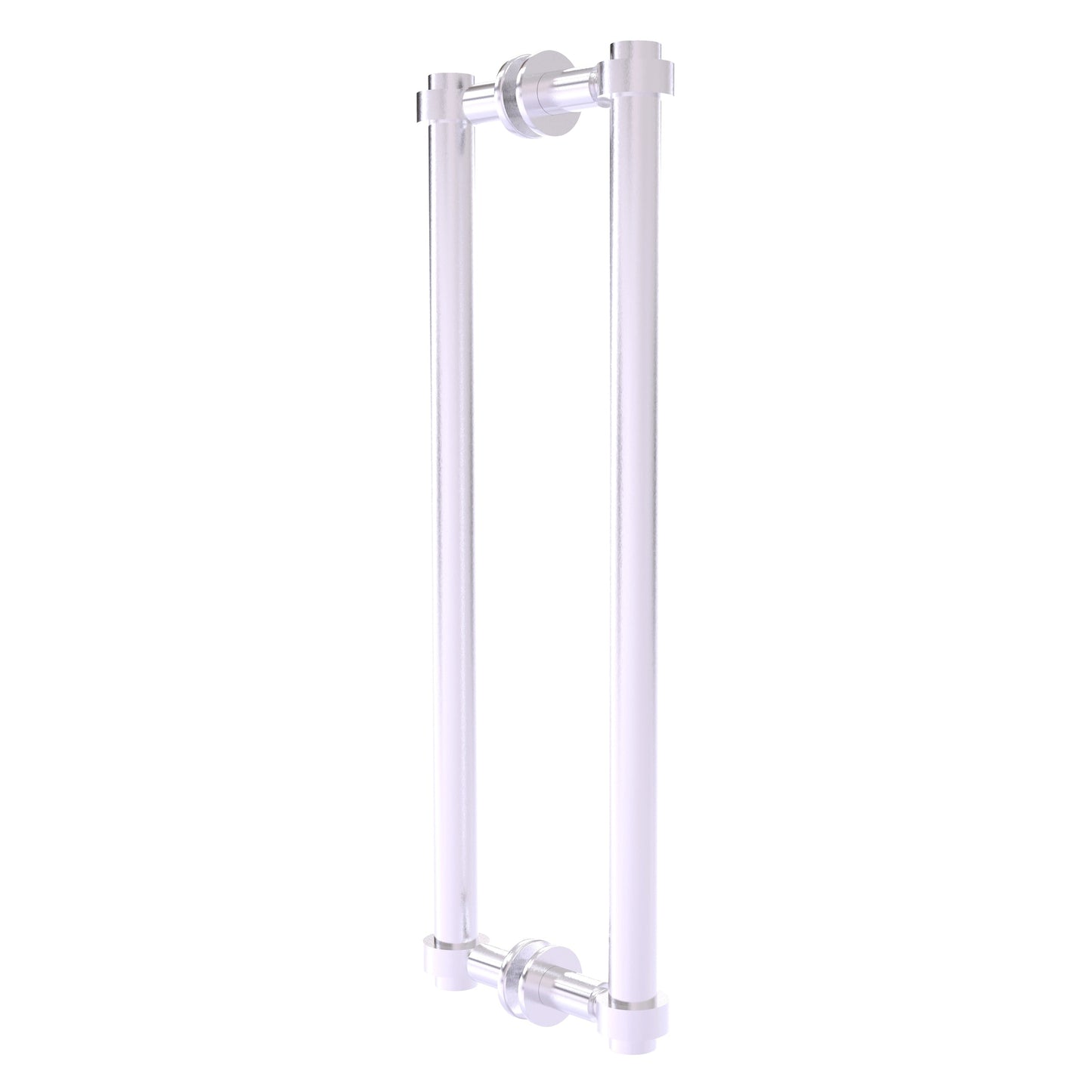 Allied Brass 404-18BB 19.4" x 7.2" Satin Chrome Solid Brass Back-to-Back Shower Door Pull