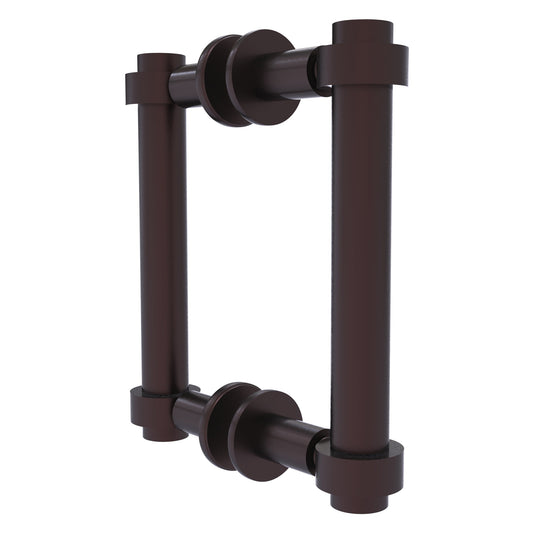Allied Brass 404-6BB 7.4" x 7.2" Antique Bronze Solid Brass Back-to-Back Shower Door Pull