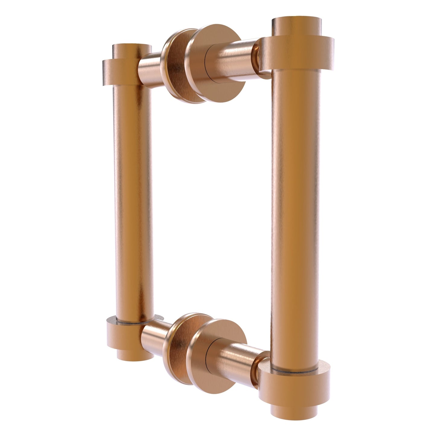 Allied Brass 404-6BB 7.4" x 7.2" Brushed Bronze Solid Brass Back-to-Back Shower Door Pull