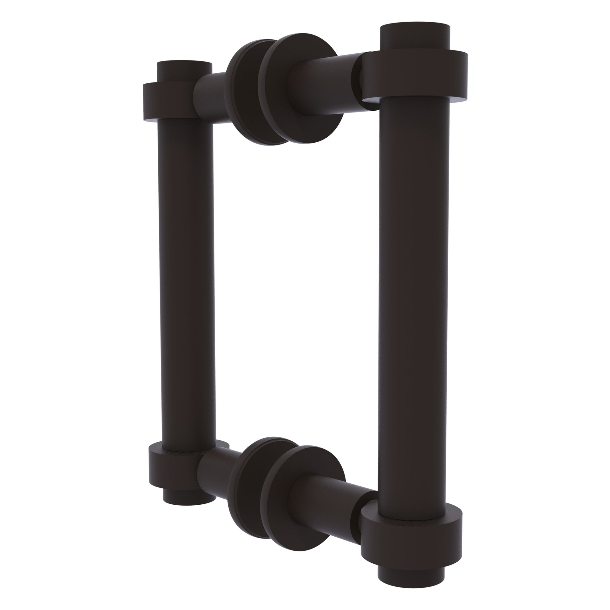 Allied Brass 404-6BB 7.4" x 7.2" Oil Rubbed Bronze Solid Brass Back-to-Back Shower Door Pull