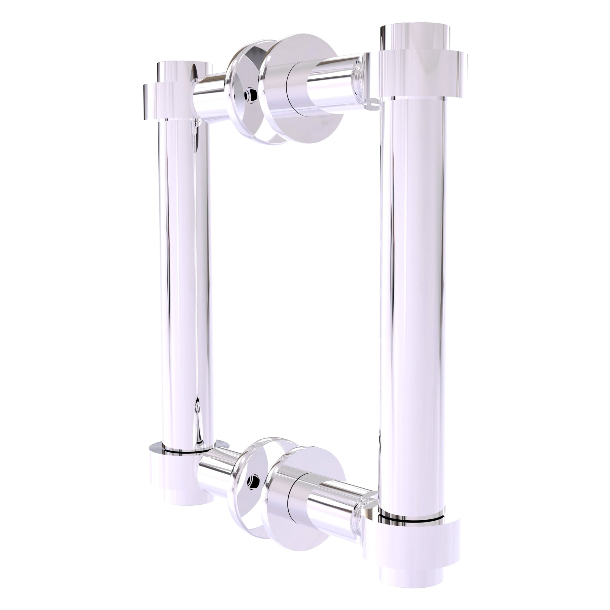 Allied Brass 404-6BB 7.4" x 7.2" Polished Chrome Solid Brass Back-to-Back Shower Door Pull