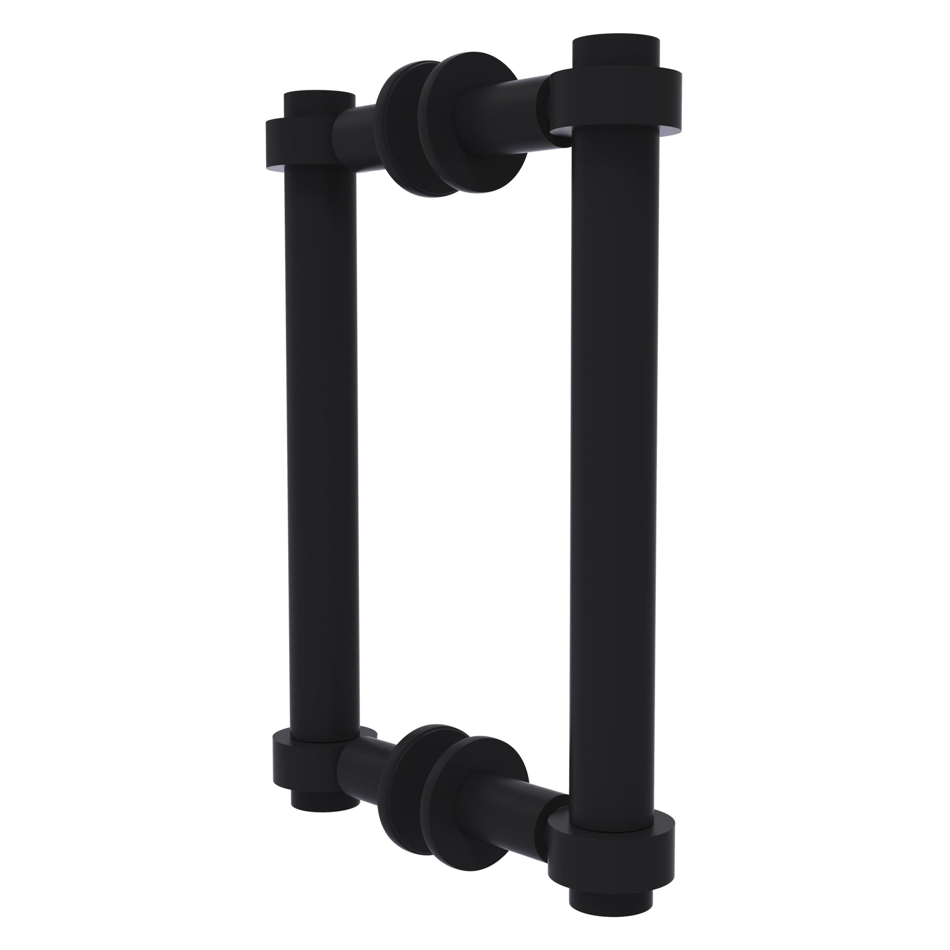 Allied Brass 404-8BB 9.4" x 7.2" Matte Black Solid Brass Back-to-Back Shower Door Pull