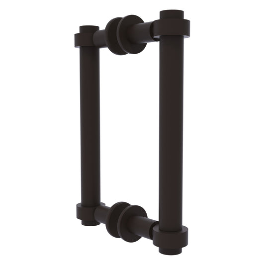 Allied Brass 404-8BB 9.4" x 7.2" Oil Rubbed Bronze Solid Brass Back-to-Back Shower Door Pull