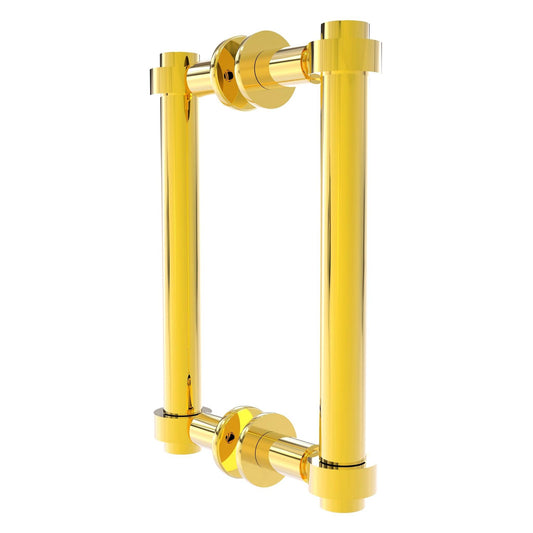 Allied Brass 404-8BB 9.4" x 7.2" Polished Brass Solid Brass Back-to-Back Shower Door Pull