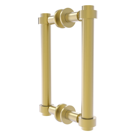 Allied Brass 404-8BB 9.4" x 7.2" Satin Brass Solid Brass Back-to-Back Shower Door Pull