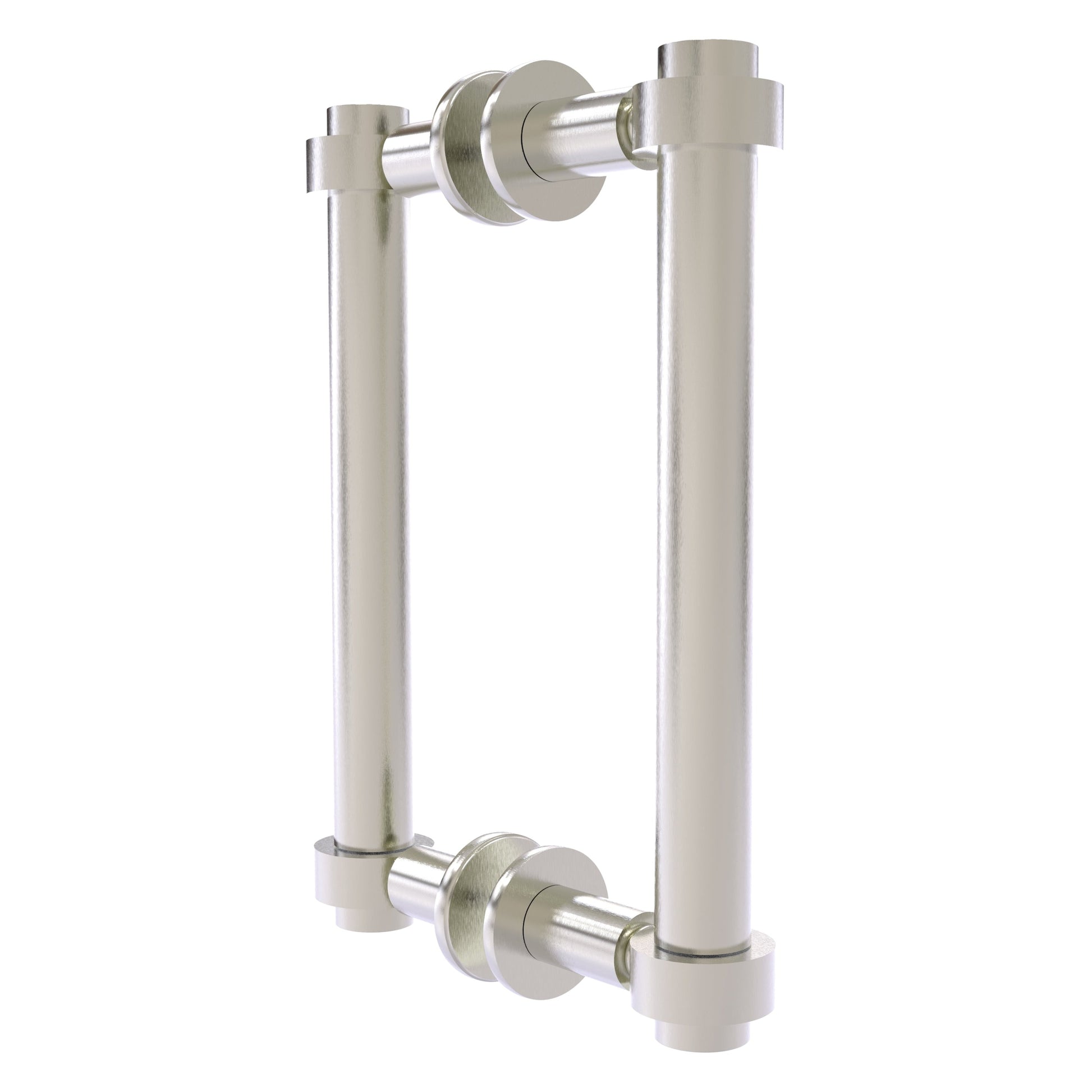 Allied Brass 404-8BB 9.4" x 7.2" Satin Nickel Solid Brass Back-to-Back Shower Door Pull