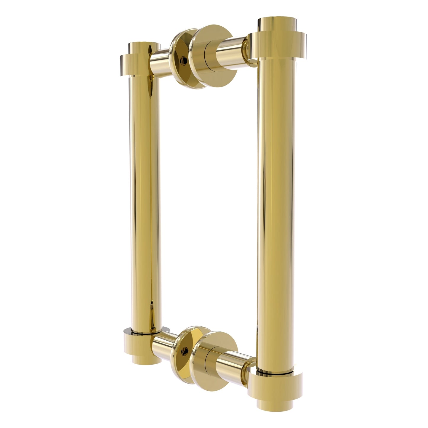 Allied Brass 404-8BB 9.4" x 7.2" Unlacquered Brass Solid Brass Back-to-Back Shower Door Pull
