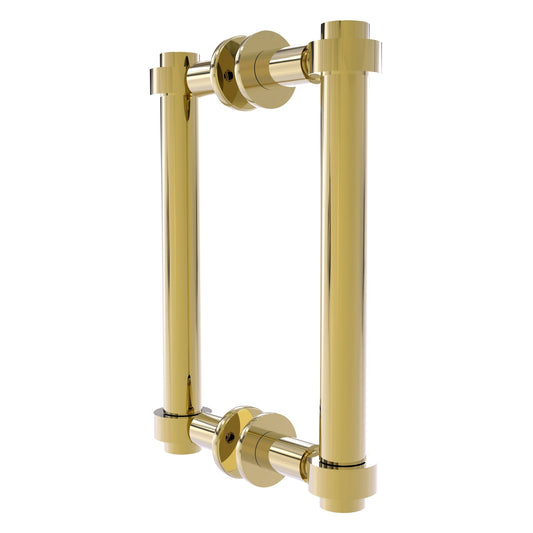 Allied Brass 404-8BB 9.4" x 7.2" Unlacquered Brass Solid Brass Back-to-Back Shower Door Pull