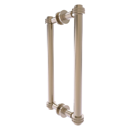 Allied Brass 404D-12BB 13.4" x 7.2" Antique Pewter Solid Brass Back-to-Back Shower Door Pull with Dotted Accent