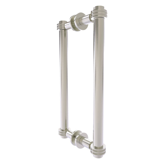 Allied Brass 404D-12BB 13.4" x 7.2" Satin Nickel Solid Brass Back-to-Back Shower Door Pull with Dotted Accent