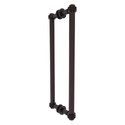 Allied Brass 404D-18BB 19.4" x 7.2" Antique Bronze Solid Brass Back-to-Back Shower Door Pull with Dotted Accent