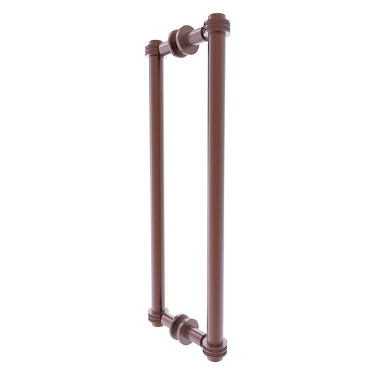 Allied Brass 404D-18BB 19.4" x 7.2" Antique Copper Solid Brass Back-to-Back Shower Door Pull with Dotted Accent