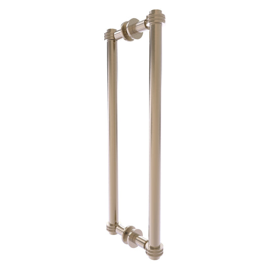 Allied Brass 404D-18BB 19.4" x 7.2" Antique Pewter Solid Brass Back-to-Back Shower Door Pull with Dotted Accent