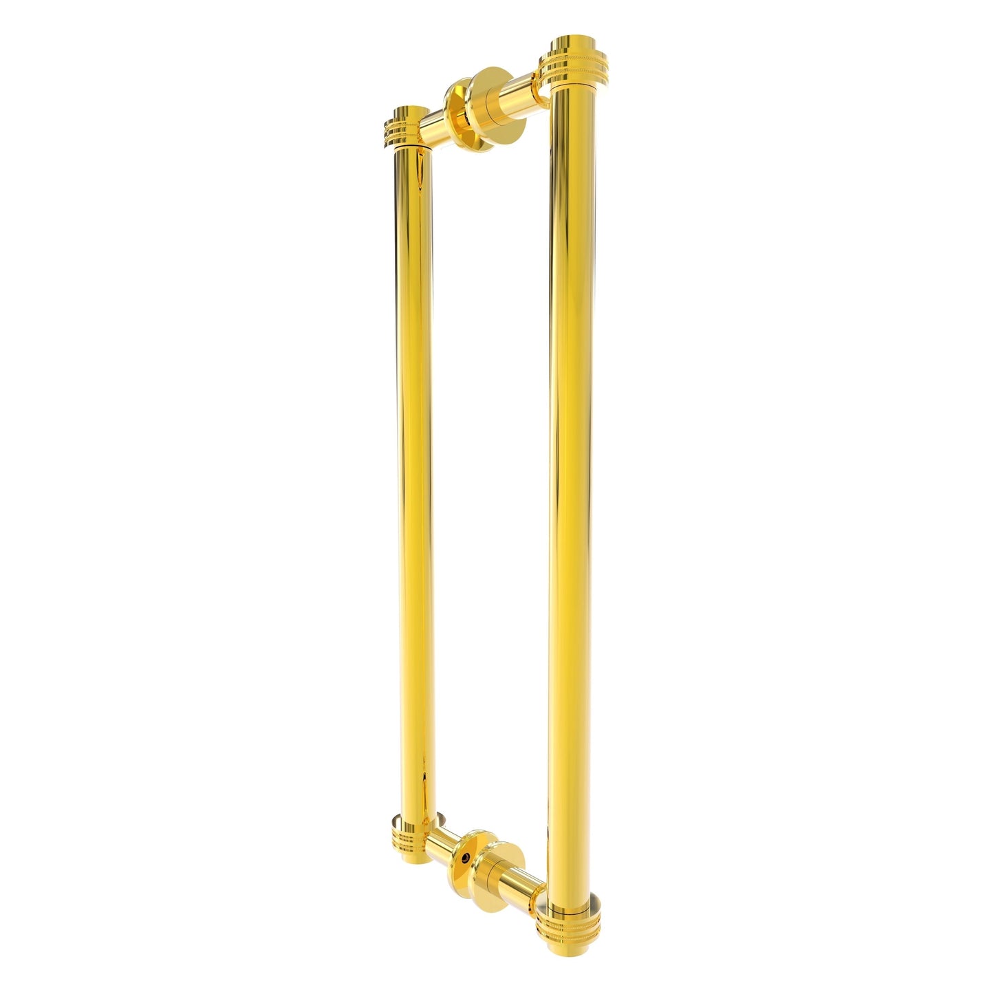 Allied Brass 404D-18BB 19.4" x 7.2" Polished Brass Solid Brass Back-to-Back Shower Door Pull with Dotted Accent