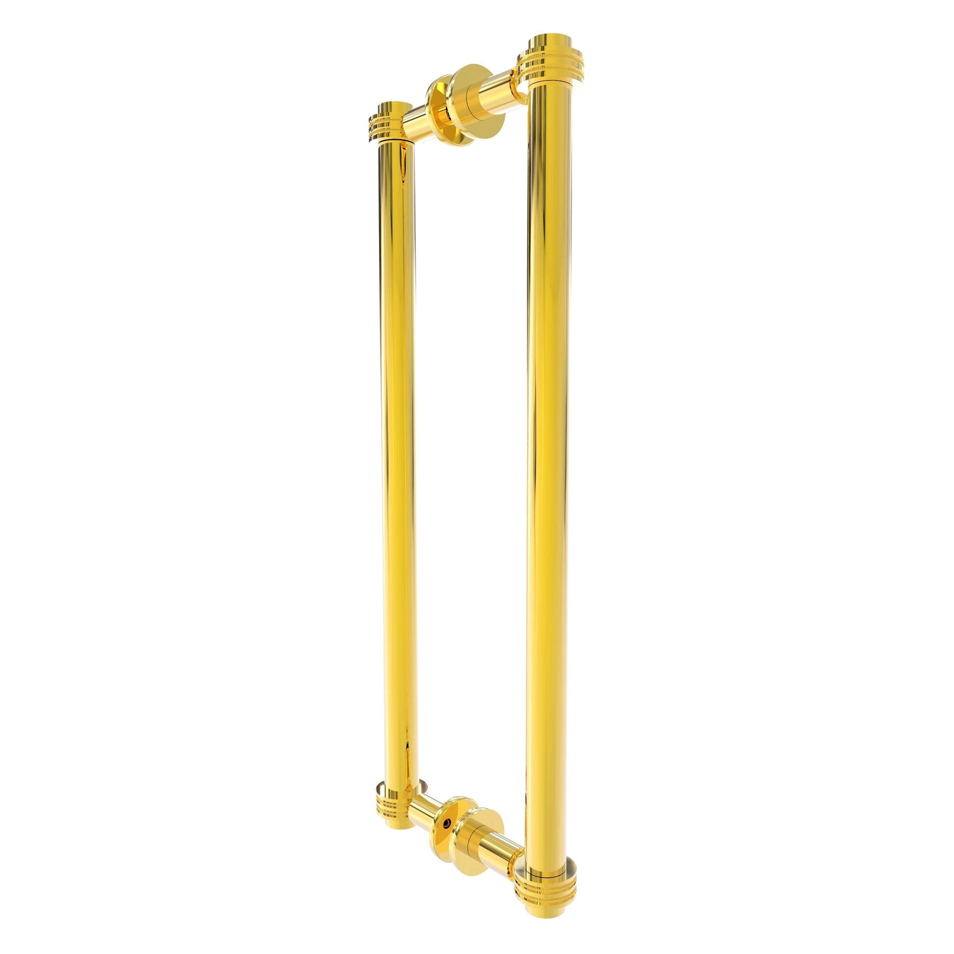 Allied Brass 404D-18BB 19.4" x 7.2" Polished Brass Solid Brass Back-to-Back Shower Door Pull with Dotted Accent