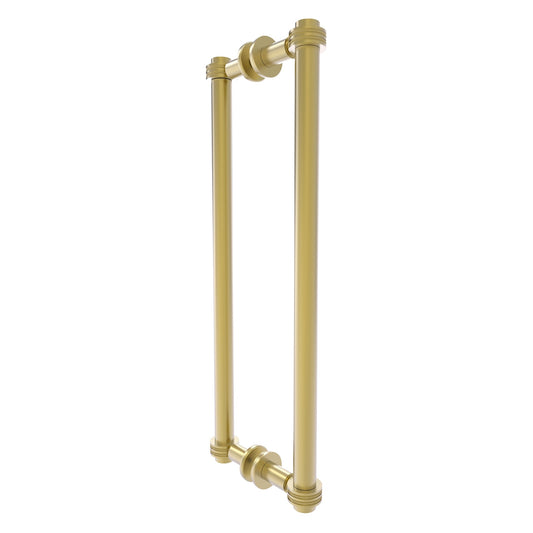 Allied Brass 404D-18BB 19.4" x 7.2" Satin Brass Solid Brass Back-to-Back Shower Door Pull with Dotted Accent