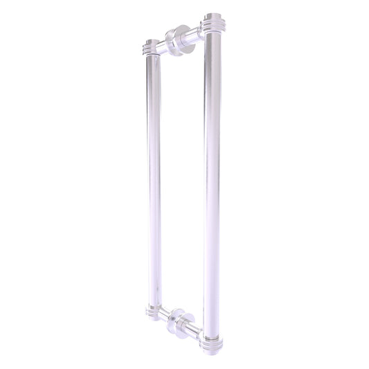 Allied Brass 404D-18BB 19.4" x 7.2" Satin Chrome Solid Brass Back-to-Back Shower Door Pull with Dotted Accent