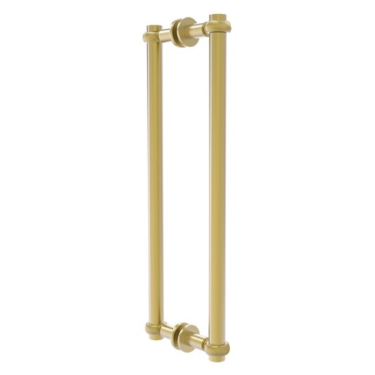Allied Brass 404T-18BB 19.4" x 7.2" Satin Brass Solid Brass Back-to-Back Shower Door Pull with Twisted Accent
