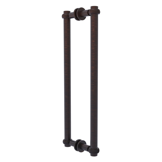 Allied Brass 404T-18BB 19.4" x 7.2" Venetian Bronze Solid Brass Back-to-Back Shower Door Pull with Twisted Accent