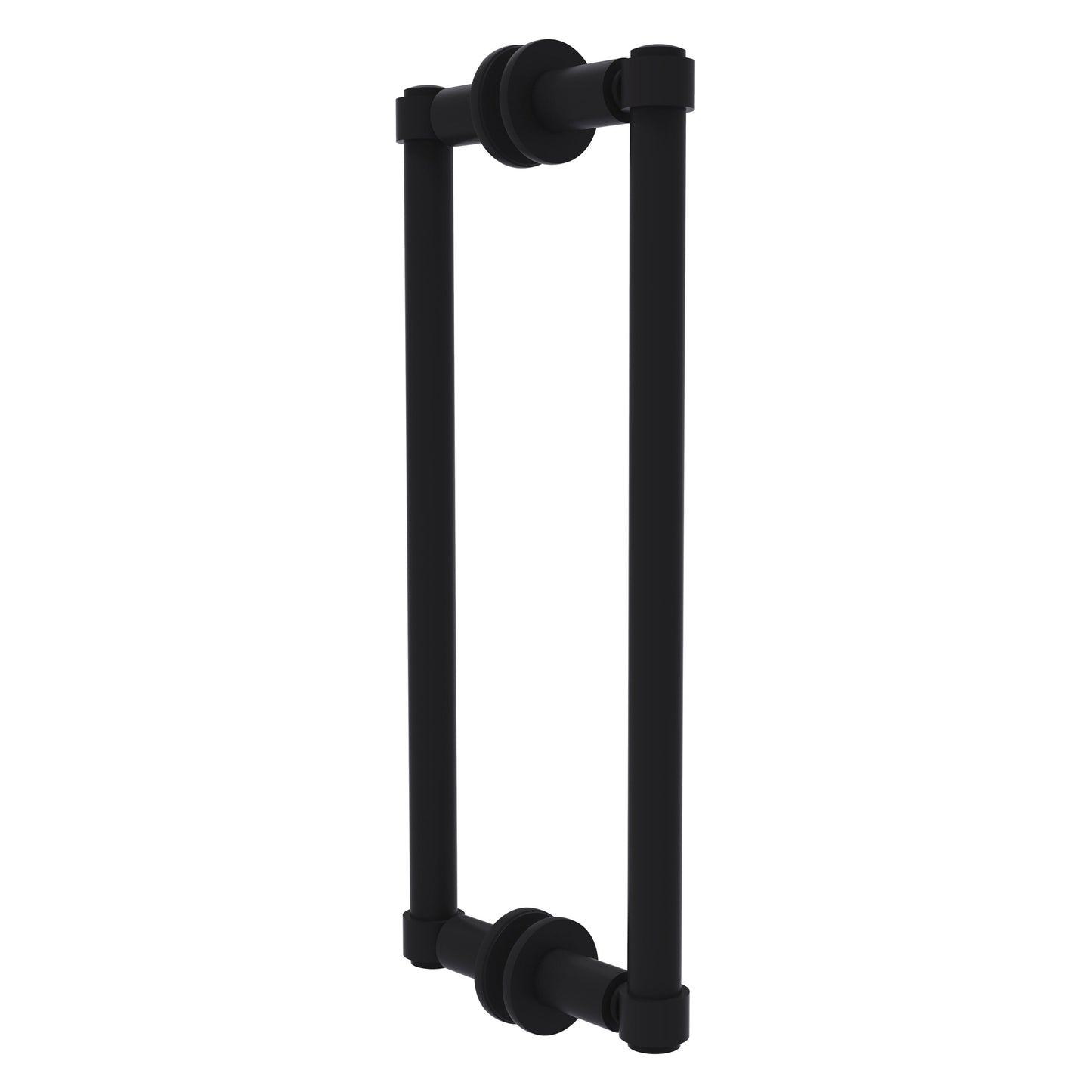 Allied Brass 405-12BB 14.3" x 5.6" Matte Black Solid Brass Back-to-Back Shower Door Pull