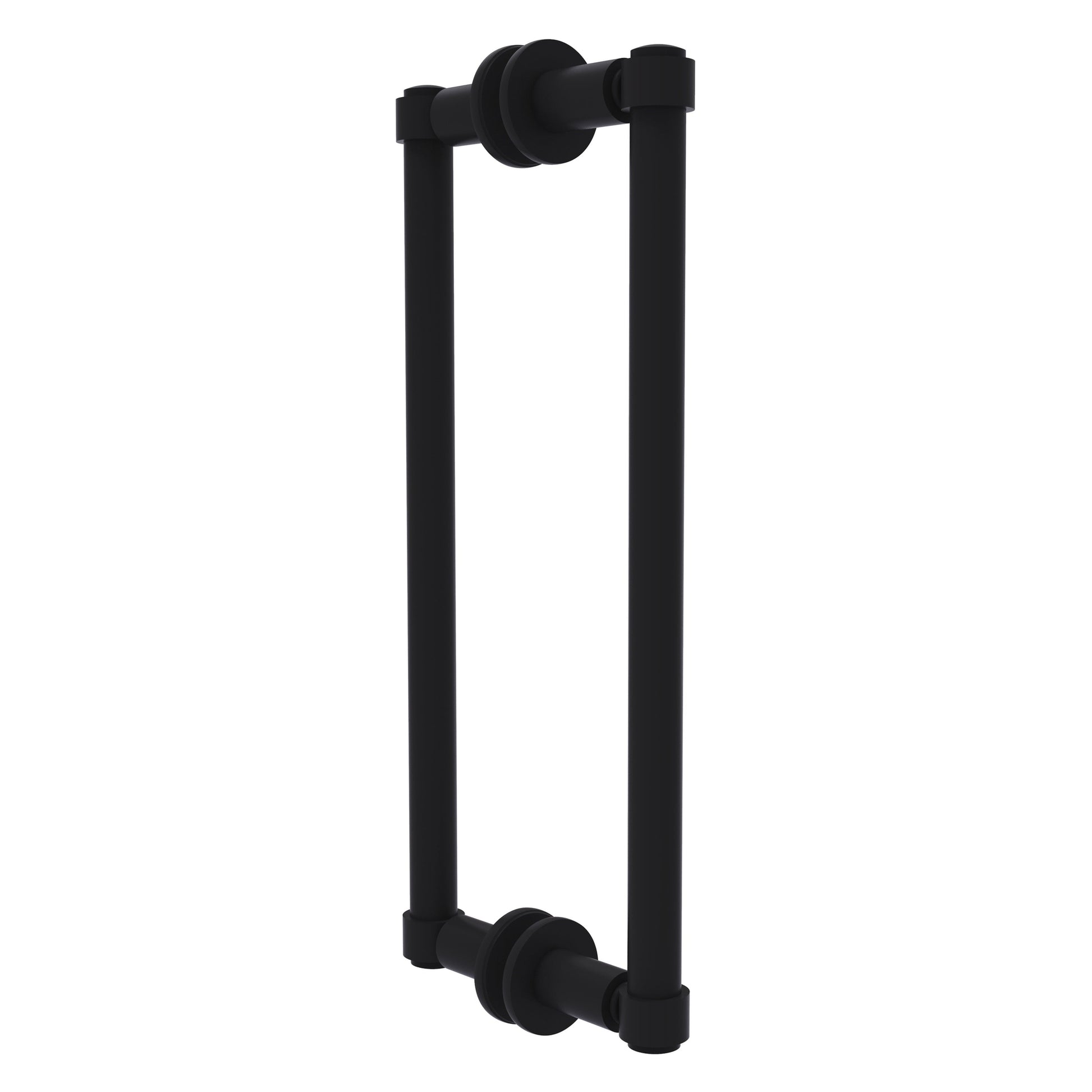 Allied Brass 405-12BB 14.3" x 5.6" Matte Black Solid Brass Back-to-Back Shower Door Pull