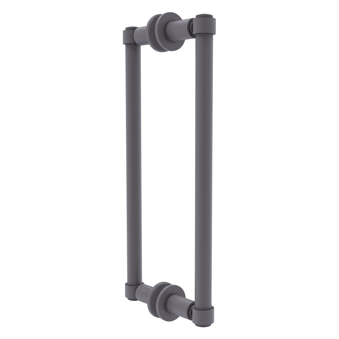 Allied Brass 405-12BB 14.3" x 5.6" Matte Gray Solid Brass Back-to-Back Shower Door Pull