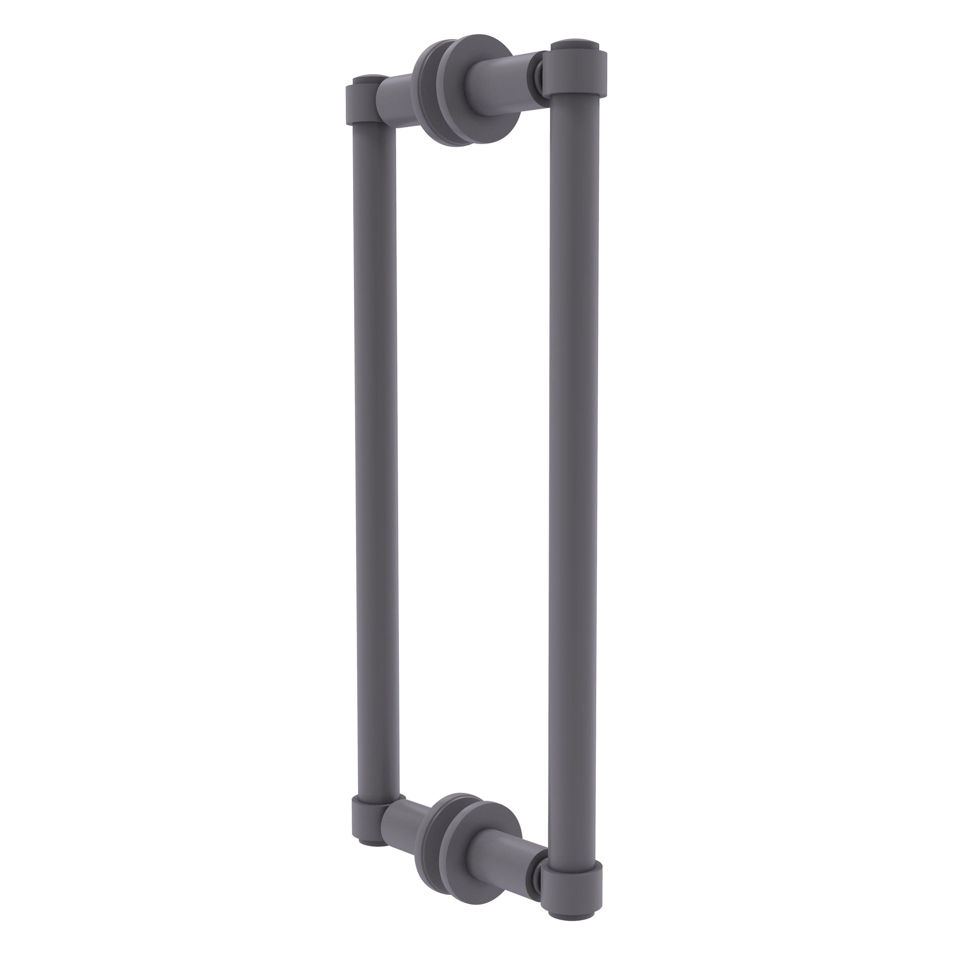 Allied Brass 405-12BB 14.3" x 5.6" Matte Gray Solid Brass Back-to-Back Shower Door Pull