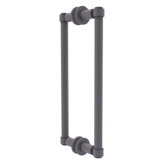 Allied Brass 405-12BB 14.3" x 5.6" Matte Gray Solid Brass Back-to-Back Shower Door Pull