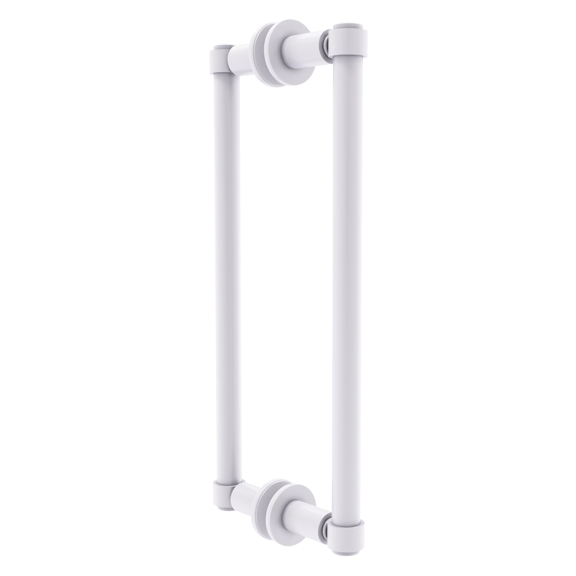 Allied Brass 405-12BB 14.3" x 5.6" Matte White Solid Brass Back-to-Back Shower Door Pull