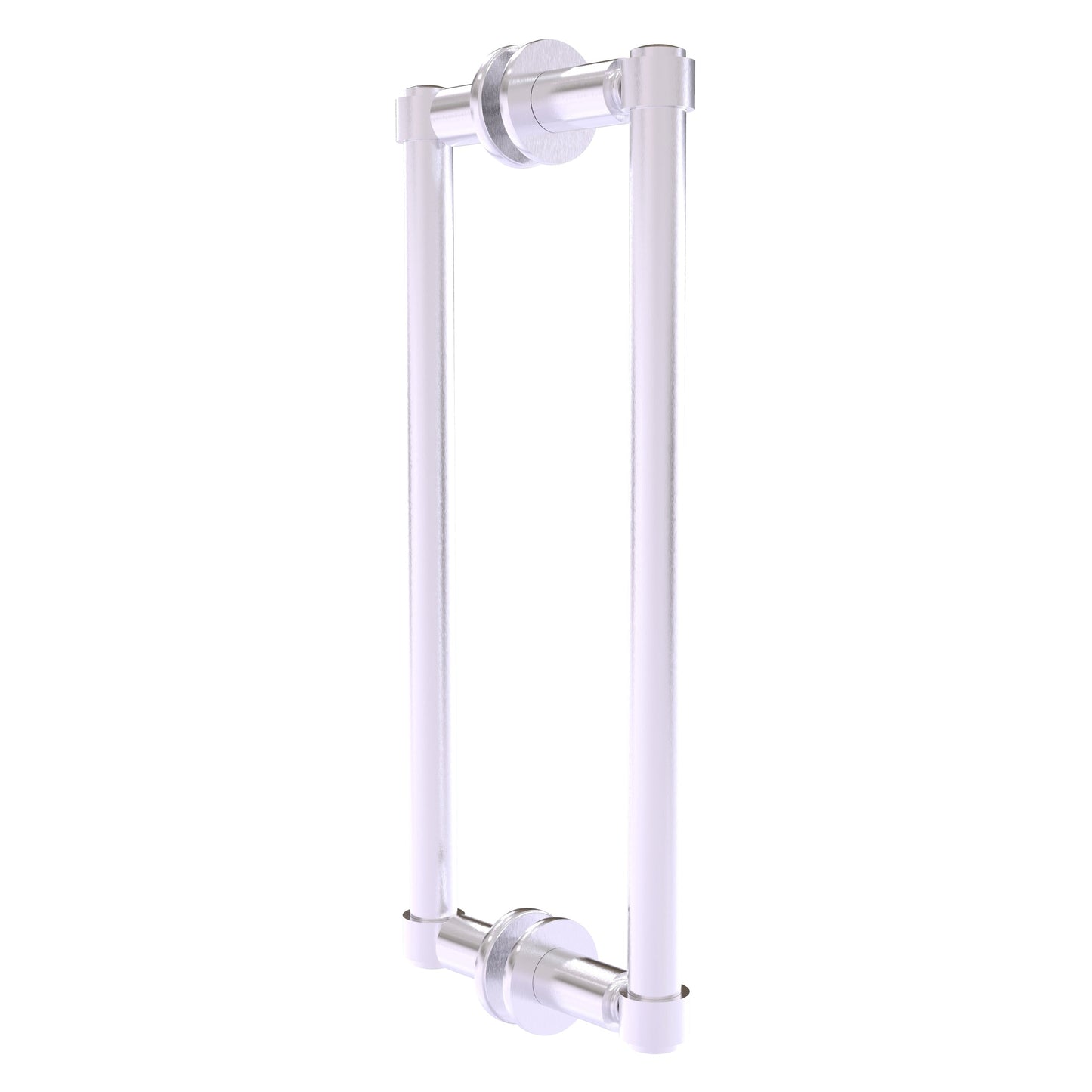 Allied Brass 405-12BB 14.3" x 5.6" Satin Chrome Solid Brass Back-to-Back Shower Door Pull