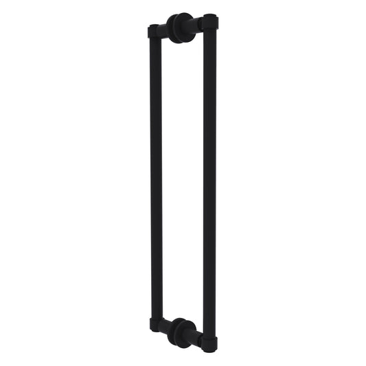 Allied Brass 405-18BB 20.3" x 5.6" Matte Black Solid Brass Back-to-Back Shower Door Pull
