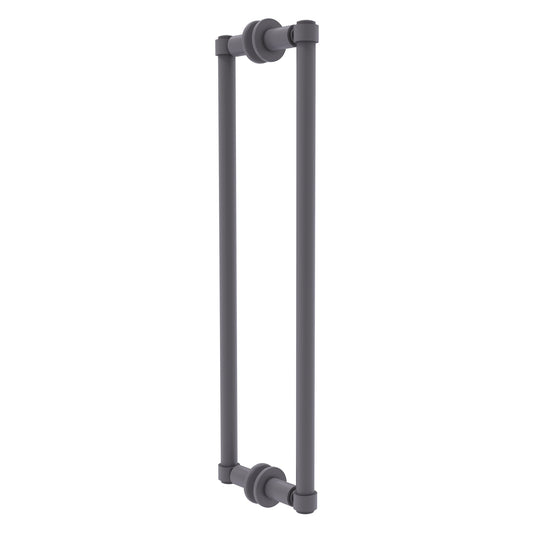 Allied Brass 405-18BB 20.3" x 5.6" Matte Gray Solid Brass Back-to-Back Shower Door Pull
