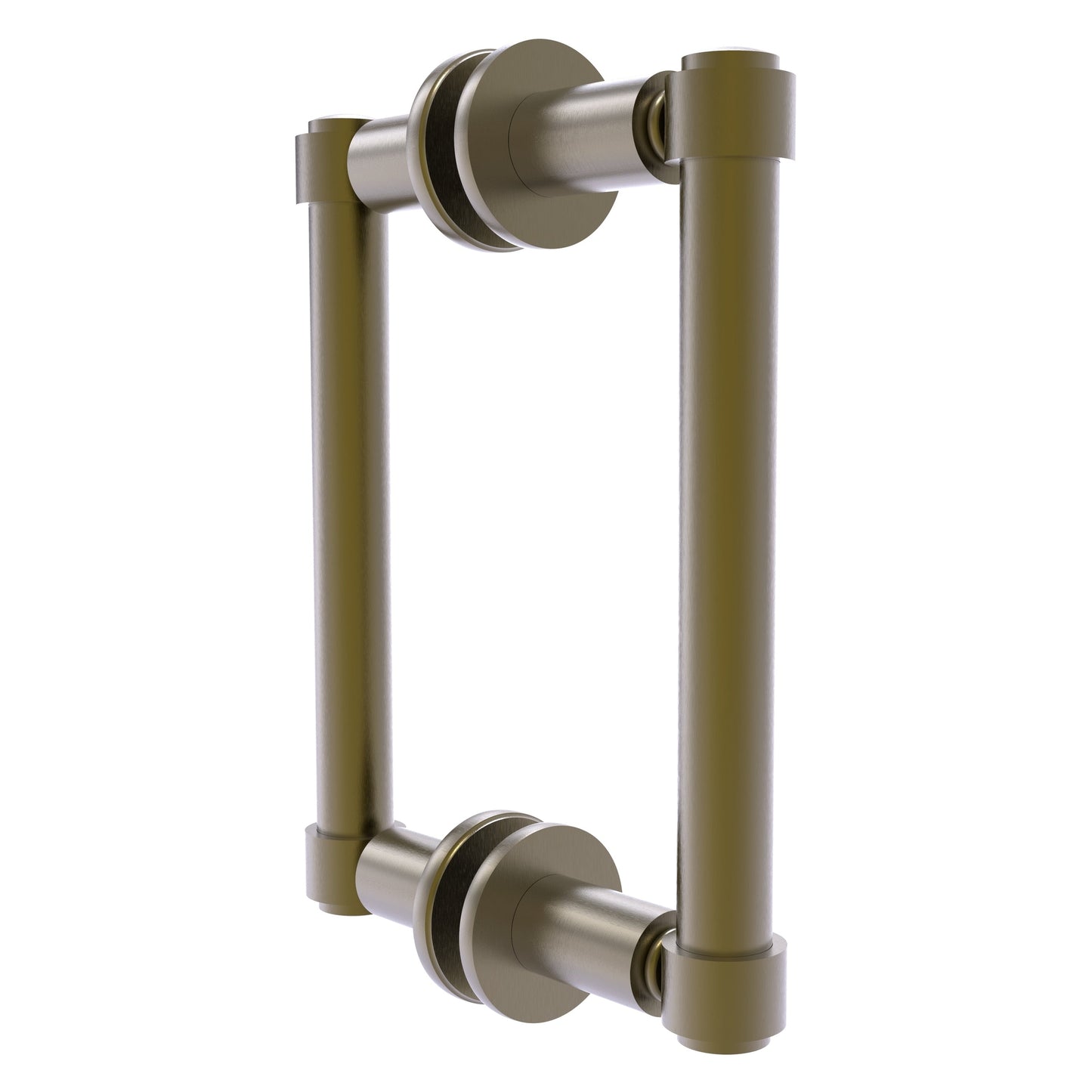 Allied Brass 405-6BB 8.3" x 5.6" Antique Brass Solid Brass Back-to-Back Shower Door Pull