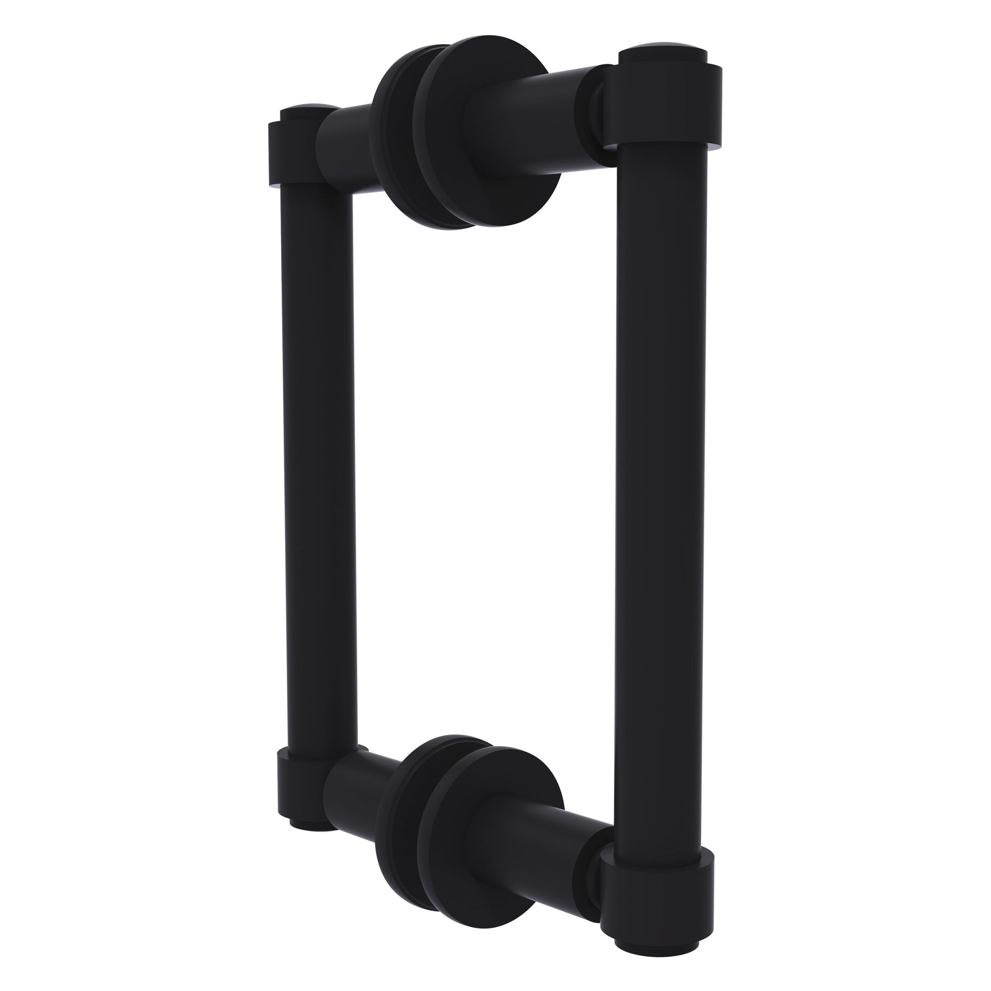 Allied Brass 405-6BB 8.3" x 5.6" Matte Black Solid Brass Back-to-Back Shower Door Pull