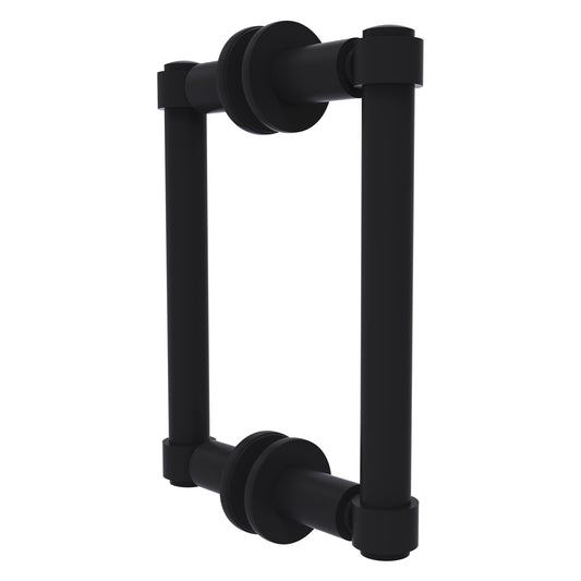 Allied Brass 405-6BB 8.3" x 5.6" Matte Black Solid Brass Back-to-Back Shower Door Pull