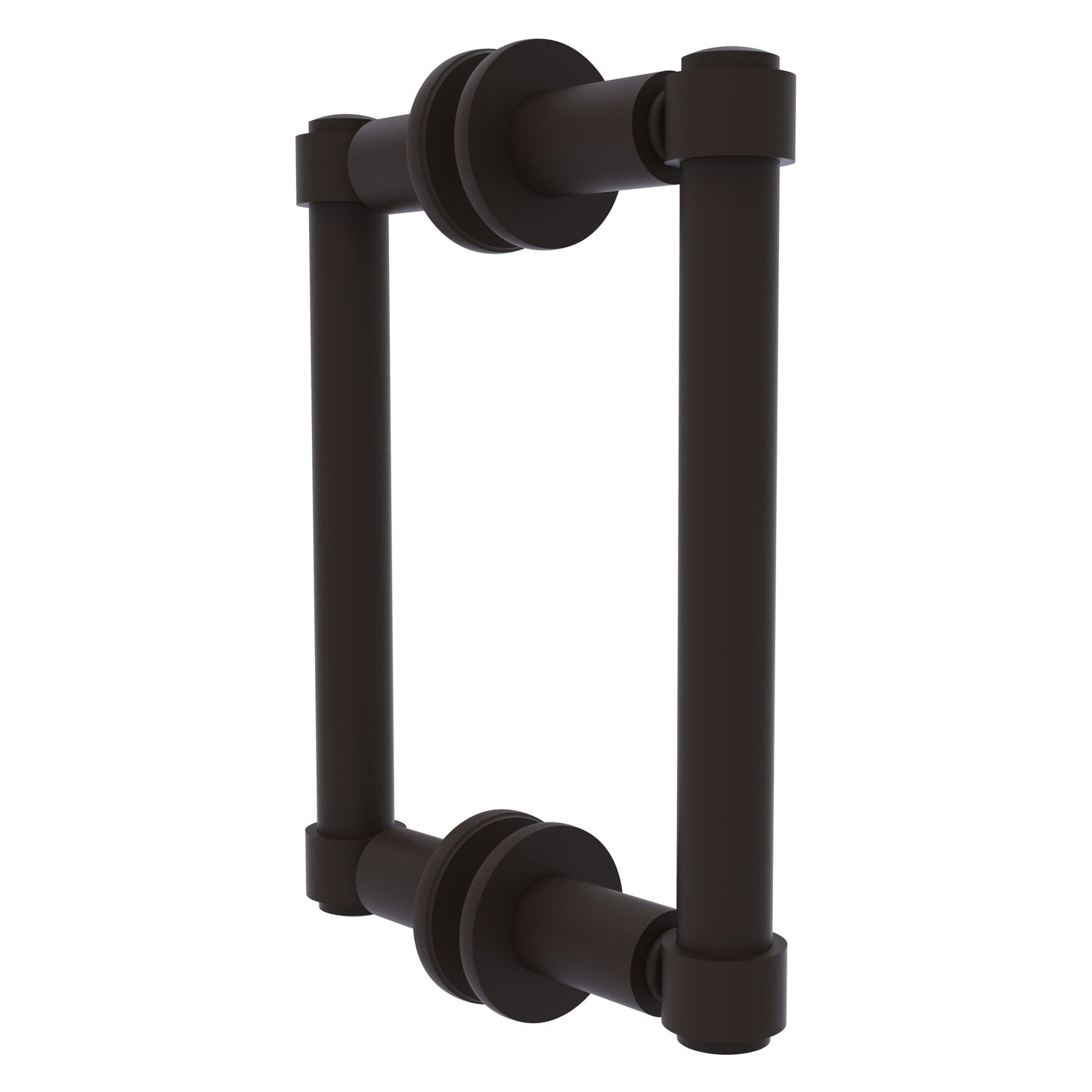 Allied Brass 405-6BB 8.3" x 5.6" Oil Rubbed Bronze Solid Brass Back-to-Back Shower Door Pull